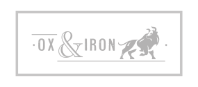 Ox and Iron Logo_Light Gray Wide with Border